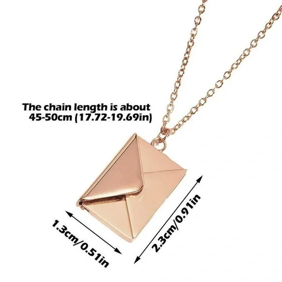 Stylish Rose Gold Love Letter Charm Necklace, Stainless Steel Mama Chains - Picture 2 of 4